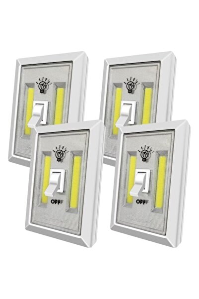 DIGIMAT STORE Set de 4 aplice LED DIGIMAT, COB, 200 lm, ON/OFF, prindere Velc...