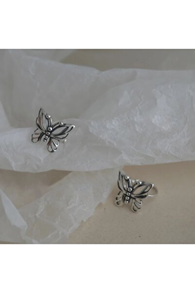 delis Σκουλαρίκια-χειροπέδες από ασήμι 925, JW1678, σχέδιο πεταλούδας