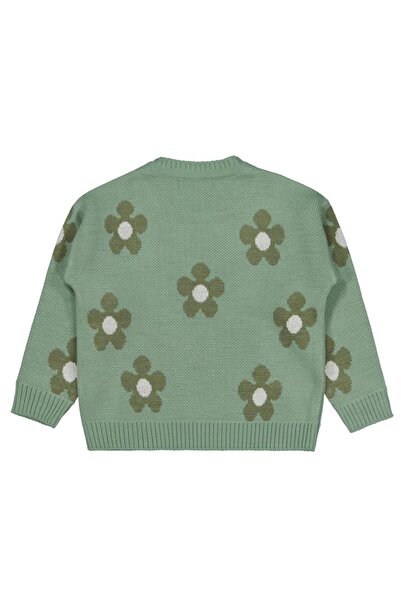 Civil Girls Daisy Patterned Sweater for Ages 2-5 - Khaki 3-4 Years