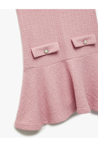 Koton Rochie fără mâneci cu guler rotund nasturi