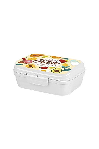 Titiz Plastik Onyx Good Food Desenli Kilitli Beslenme / Lunch Box - 1000 ml