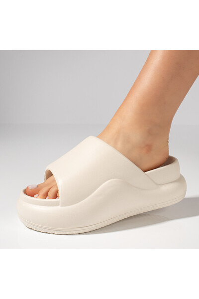 Modlet.ro Women's white slippers MOD11487