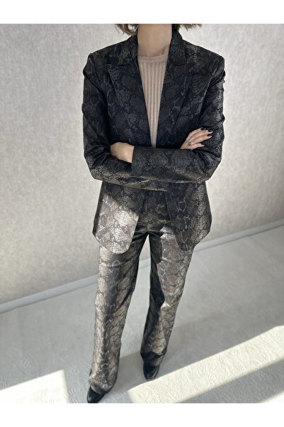 Gardropmikseri Piton Desen Ceket Pantolon Takım