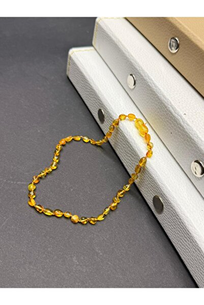 VURAL BİJUTERİ Kehribar Masalı – Bebek Saf Kehribar Kolye Bal Sarısı