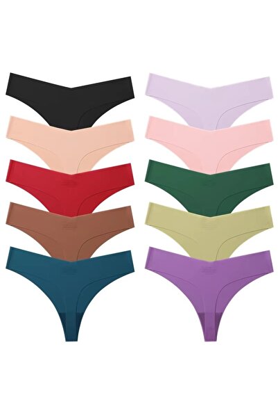 PICADİLİ Set 10 perechi de chiloti pentru dama, CH044, Multicolor