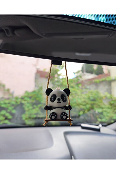 Melibu Sallanan Panda Araba Süsü - Dikiz Aynası Süsü