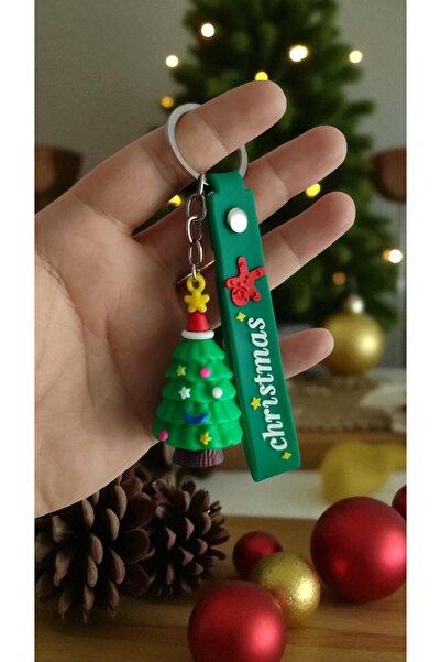 FAMEMUS ACCESSORY Breloc din silicon cadou special pentru Anul Nou Pomul de C...