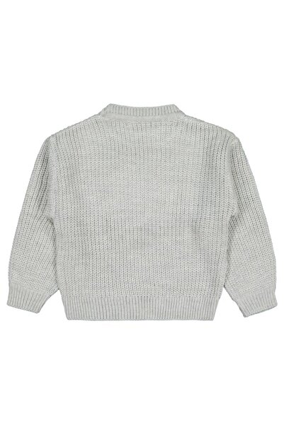 Civil Girls Bow Embroidered Sweater for Ages 2-5 - Gray 2-3 Years