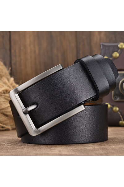 delis Curea pentru barbati C-69, piele naturala, Negru, C-69-120