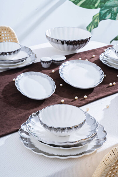 ACAR Marlene 6 Kişilik 29 Parça Silver Yemek Takımı