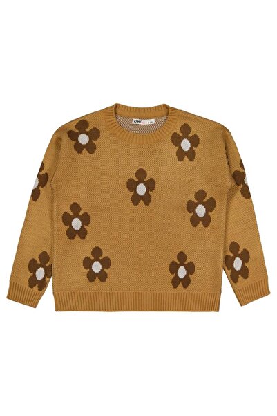 Civil Girls Daisy Patterned Sweater for Ages 6-9 - Ecru 8-9 Years