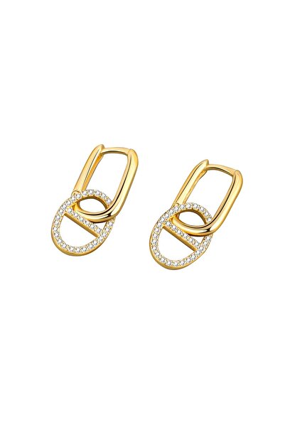 delis 925 silver earrings, JW1843, elegant model, gold plated