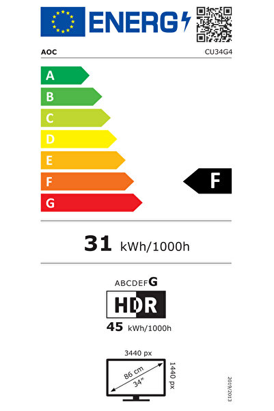 Other AOC CU34G4 34" Fast VA UWQHD 21:9 180Hz 1ms Black
