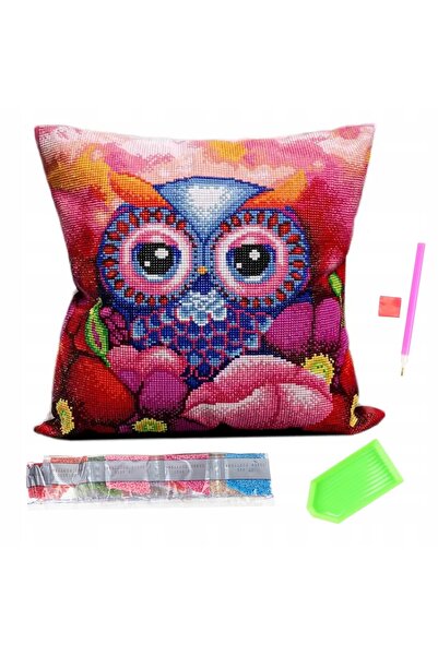 zola Fata de perna, model bufnita abstracta, diamante, aplicator, tavita, 30 x 30 cm