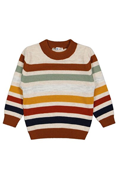 Civil Boys Colorful Striped Sweater for Ages 2-5 - Orange 4-5 Years