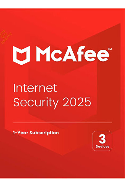 McAFEE Internet Security | 3 Devices 1 Year | 2025 | Digital License | SAME DAY DELIVERY