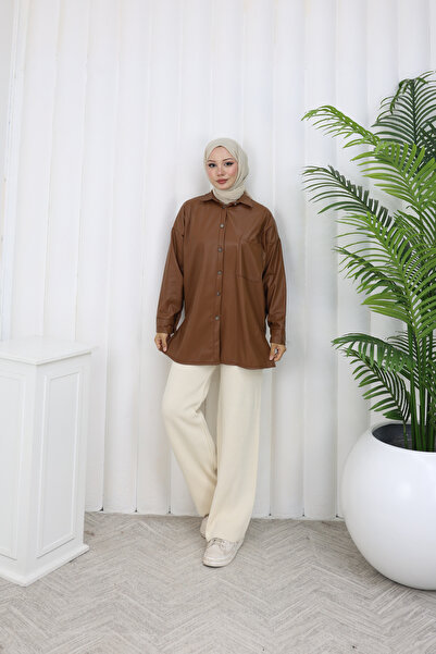 MİSS M.A.T FASHİON Leather Shirt