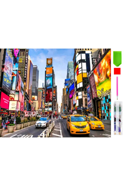 zola Goblen mozaic cu diamante, peisaj Times Square, 40 x 50 cm