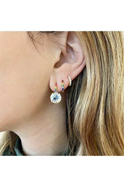 delis Στρογγυλά σκουλαρίκια από ασήμι 925, JW1796, κομψό μοντέλο, επιροδιωμένο