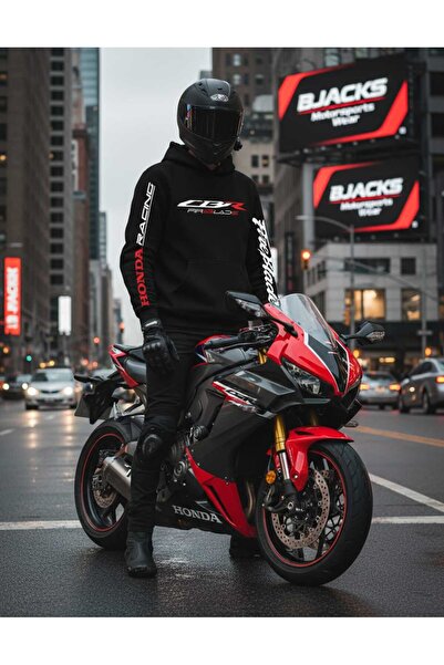 BJACKS Motorsports Wear Honda Motorcu Hoodie – Gücün ve Tutkunun Sembolü