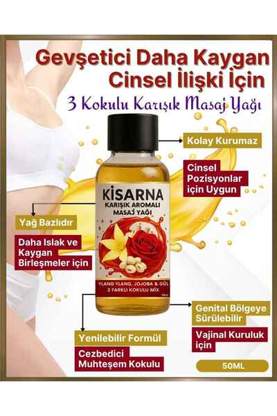 Kisarna Yenilebilir Masaj Yağı Ylang Ylang Jojoba Gül Karşık Aromatik Kayganlık