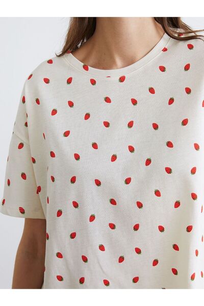 LC Waikiki Σετ γυναικεία πιτζάμες με σχέδιο Crew Neck