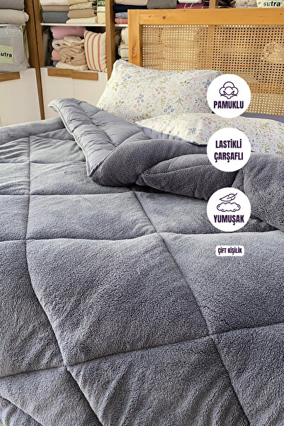 sutra Cotton Wellsoft Thick Double Size Fitted Sheet Sleeping Set