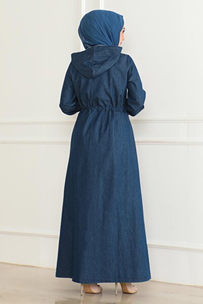 Missvalle Beli Lace-Up Denim Jacket Dark Blue 19226