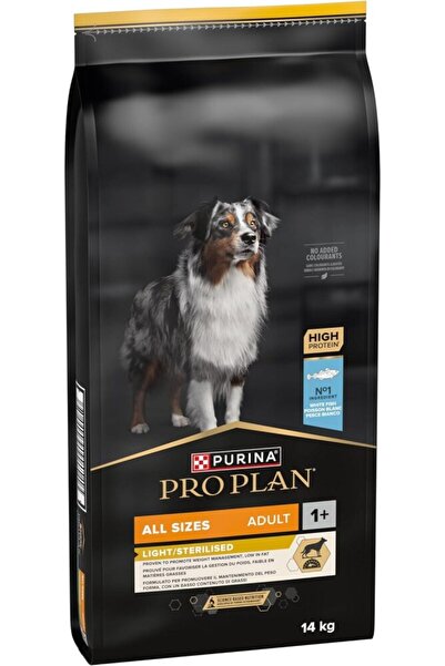 Pro Plan Light Sterilised Kısırlaştırılmış Balıklı Yetişkin Diyet Köpek Maması 14 kg