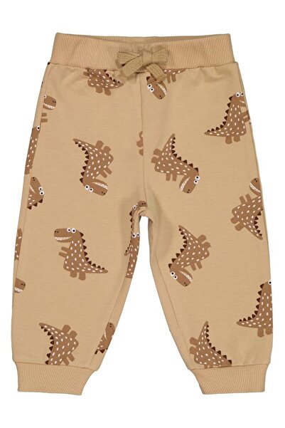 Civil Baby بنطال رياضي منقط دينو إمبيري 6-18 شهرًا - بني 18-24 شهرًا