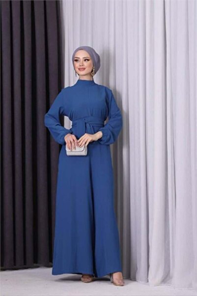 Dipmoda kadın bordo kuşaklı gül detaylı salaş tulum DPMS003