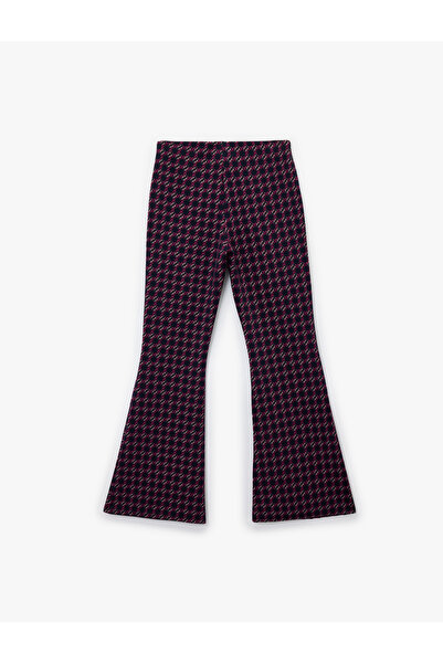 Koton Slim Fit Patterned Flared Pants