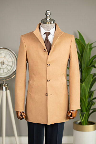 Terzi Ayhan Classics Hakim Yaka Wool Blend Slim Fit Men's Coat