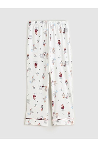 LC Waikiki Shirt Collar Christmas Themed Women's Pajamas Set