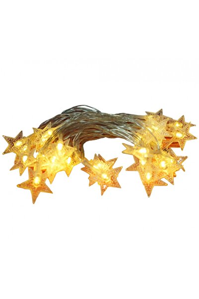 Flippy Lumini de Crăciun, 3 m, 20 LED-uri, alb cald, formă de stea, liniare, ...