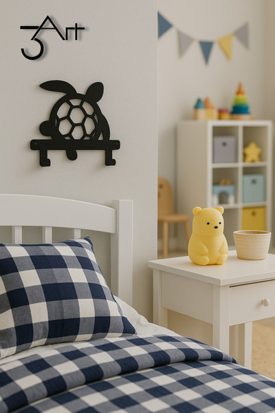 3art Metal Children's Room Coat Rack – Cute Animal-Shaped Metal Coat Rack – Montessori Organization Product