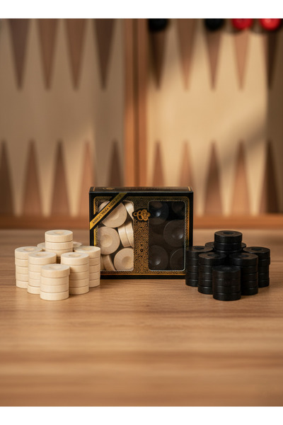 Wolawood Ahşap Tavla Pulu Seti Dayanıklı, Şık, Klasik Uzun Ömürlü Dama Oyun A...