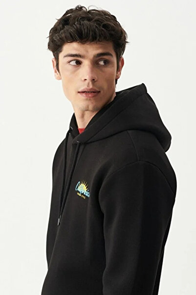 Lee Ανδρικό φούτερ από βαμβακερό ύφασμα Regular Fit Back με τύπωμα με κουκούλα SWEAT L222695 001