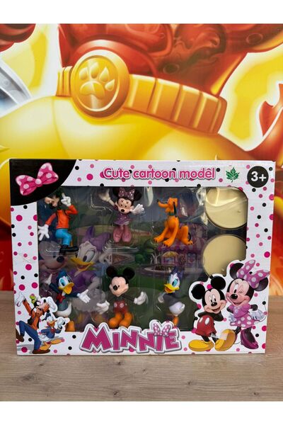 scntoys Mickey Mouse Minnie Donald Duck Goofy Pluto Daisy 6'Lı Oyuncak Figür ...