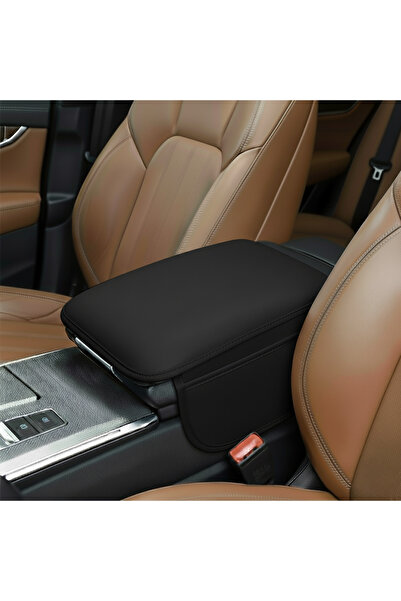 Microcase Araç Merkezi Konsol Kapağı Düz Deri Araç Kol Dayama Yastığı Depolam...