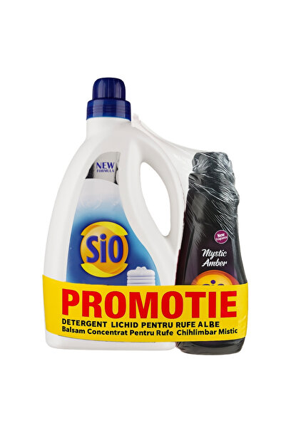 Sio Pachet PROMO Detergent lichid de rufe Albe 2695ml + Balsam concentrat de ...