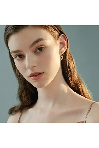 delis Στρογγυλά σκουλαρίκια από ασήμι 925, JW1800, κομψό μοντέλο, επιροδιωμένο