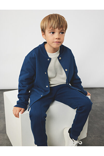 Koton Βαμβακερό μακρυμάνικο φούτερ με λαιμόκοψη Oversize Basic