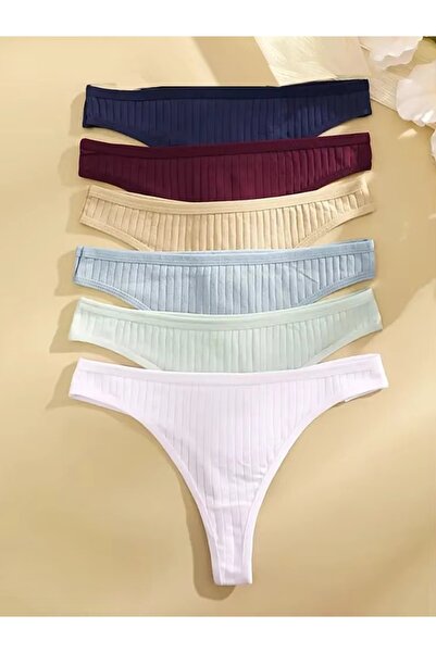 PICADİLİ Set 6 perechi de chiloti pentru dama, CH079, Multicolor