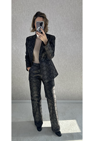 Gardropmikseri Piton Desen Ceket Pantolon Takım