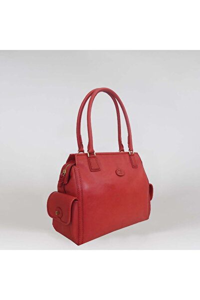 GÖN Women's Handmade (Handmade) Zipper Closure Genuine Leather Hand and Shoulder Bag Ertica