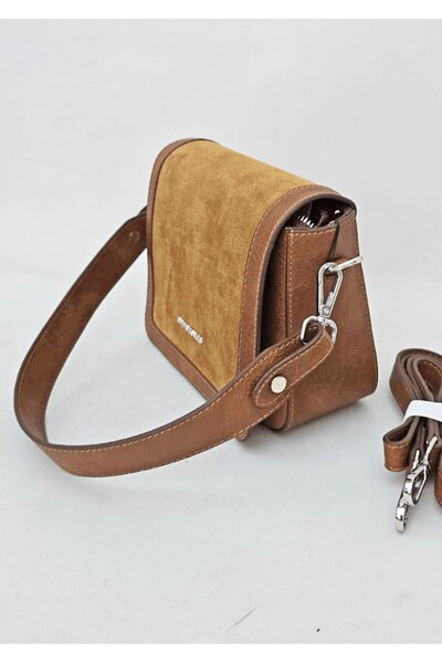 David Jones ED011-1 KAPAKLI HAKİKİ DERİ HEM KOL HEM ÇAPRAZ ÇANTA KADIN