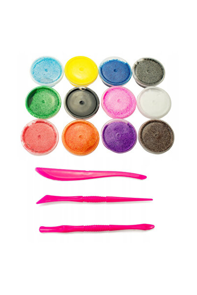 zola Set de slime creativ cu bile, 12 culori, ustensile și cutie de depozitare