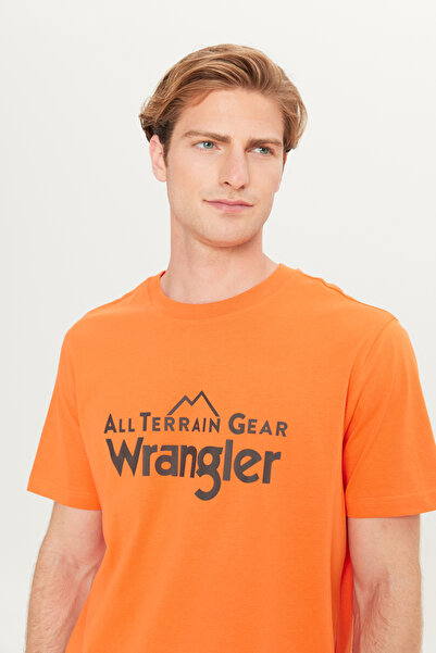 WRANGLER Cotton Regular Fit Logo Crew Neck t Shirt Men's t Shirt W232568 700