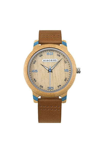 Bobo Bird Ανδρικό ρολόι χαλαζία αναλογικό μπαμπού ξύλο